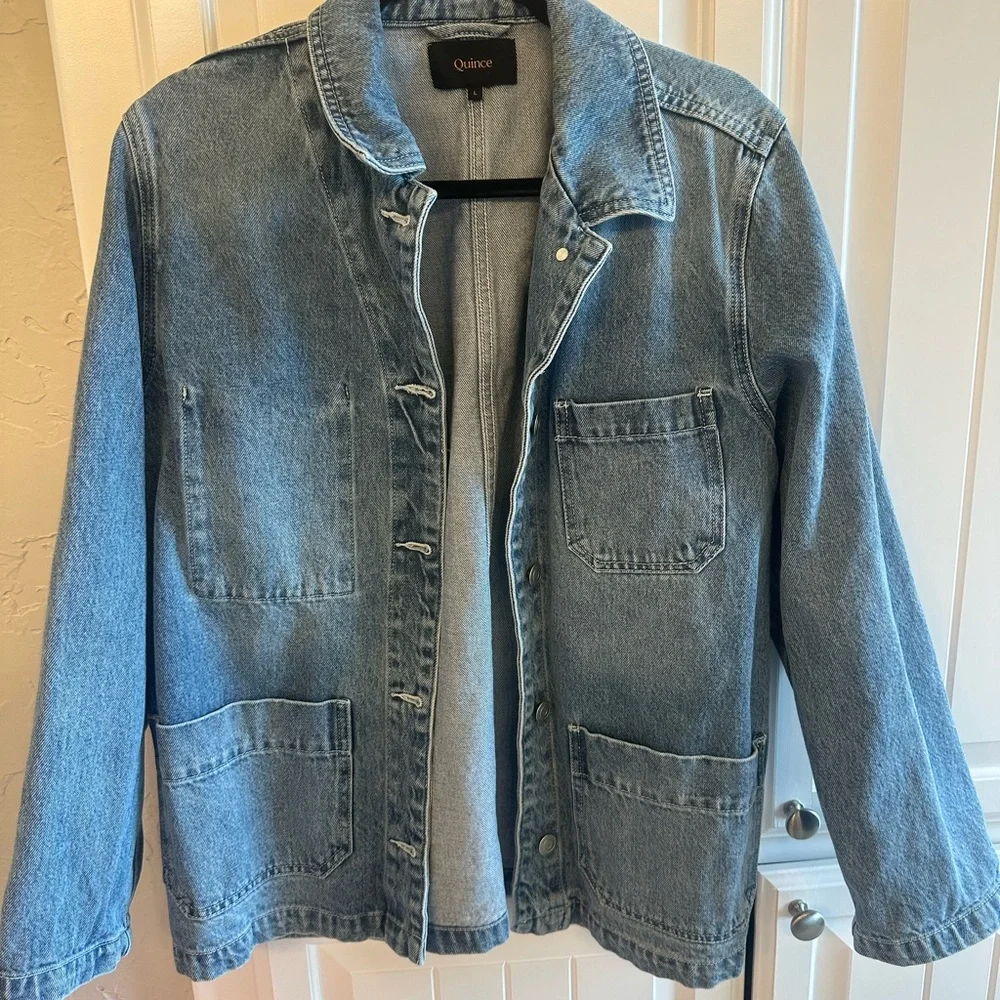 QUINCE 100% Organic Cotton Chore Denim Jacket - Picture 4 of 4